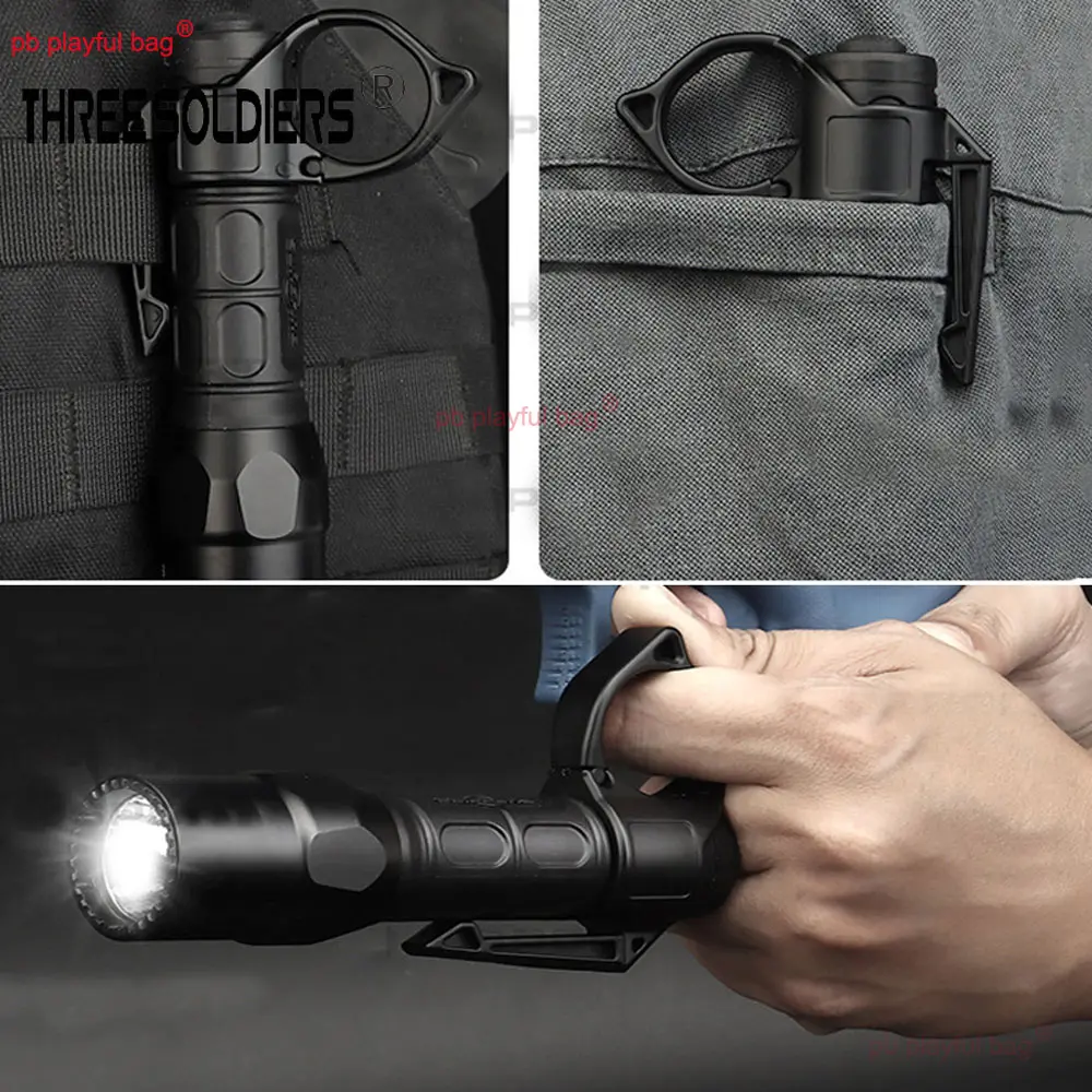 Outdoor Sports Tactical Flashlight Portable Ring 1 Inch travel Hiking Flashlight Buckle Nylon CS Game Toy Accessories QG578