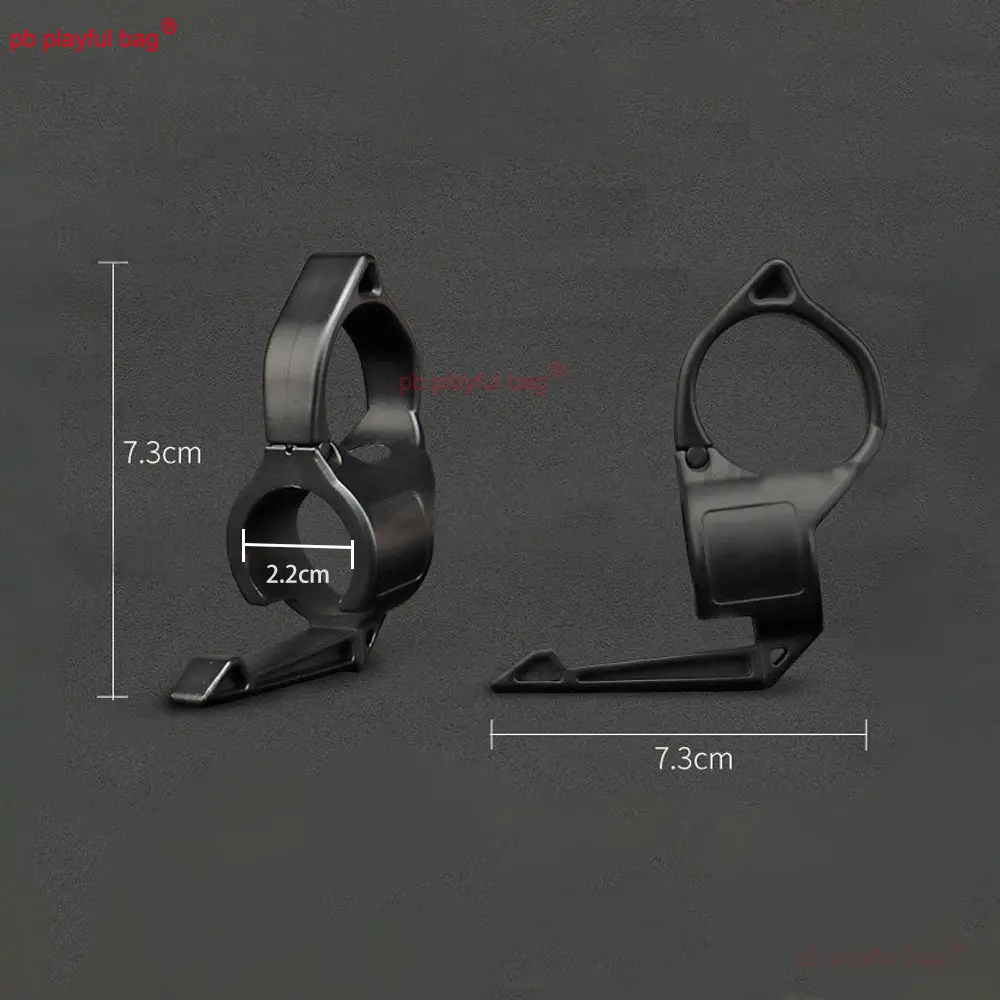 Outdoor Sports Tactical Flashlight Portable Ring 1 Inch travel Hiking Flashlight Buckle Nylon CS Game Toy Accessories QG578