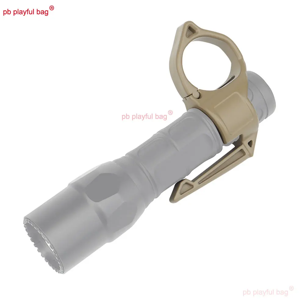 Outdoor Sports Tactical Flashlight Portable Ring 1 Inch travel Hiking Flashlight Buckle Nylon CS Game Toy Accessories QG578
