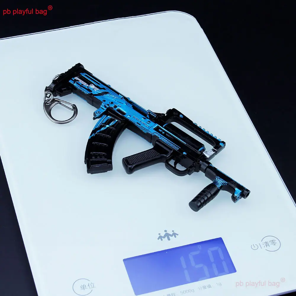 14.5cm Gaming Peripherals GROZA Rifle Mini Toy Gun Metal Weapons Figures Model Keychain Kids Toys Adult CS Decoration ZG309
