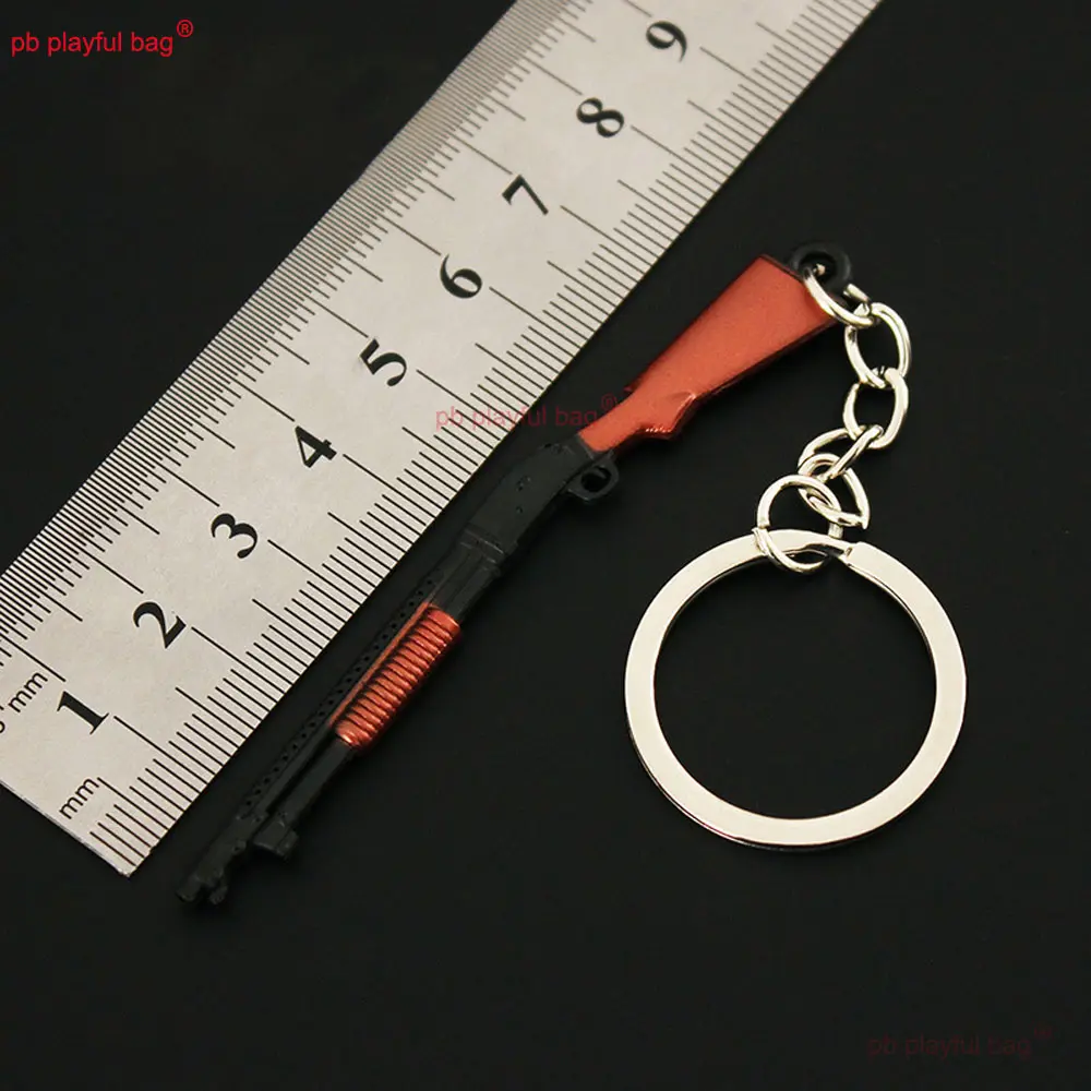 8cm Mini S1897 Gun Model Metal Toy Pendant Keychain Action Figure CS Game Weapon Peripherals Birthday Gifts Kids Toy ZG385