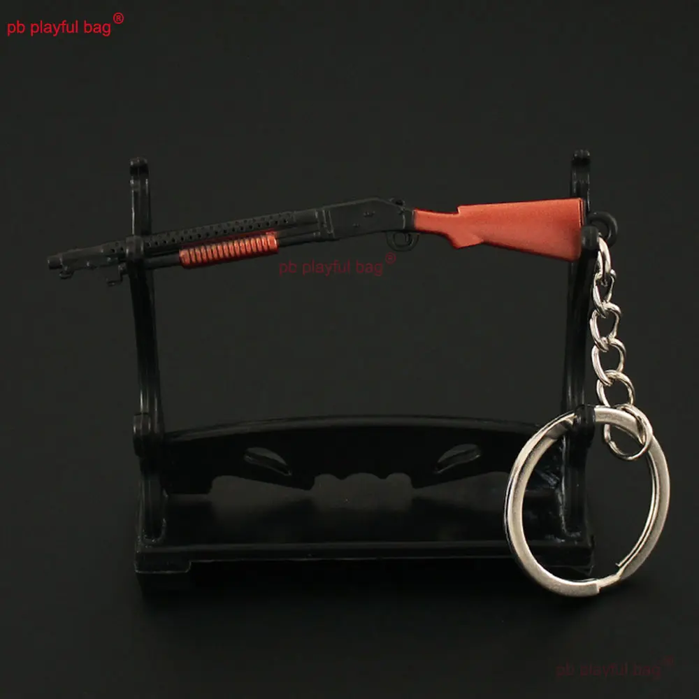 8cm Mini S1897 Gun Model Metal Toy Pendant Keychain Action Figure CS Game Weapon Peripherals Birthday Gifts Kids Toy ZG385