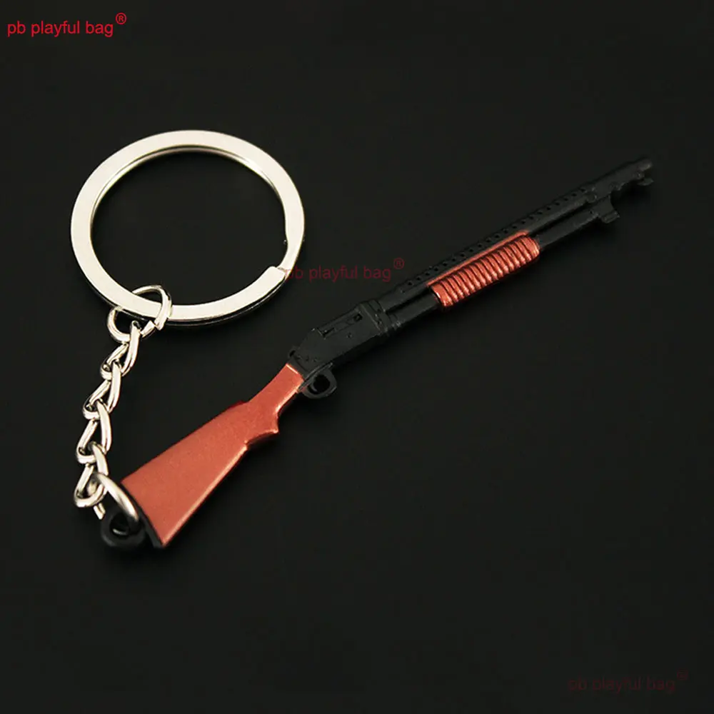 8cm Mini S1897 Gun Model Metal Toy Pendant Keychain Action Figure CS Game Weapon Peripherals Birthday Gifts Kids Toy ZG385