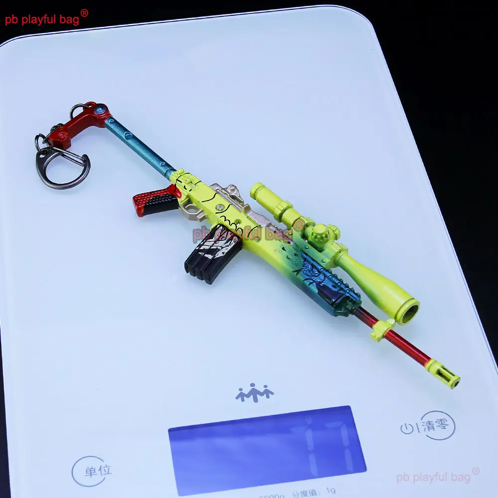 175mm Mini-14 Light Sniper Rifle Metal Toy Gun Model Game Peripheral Keychain Pendant Action Figures Kids Toy Gift ZG402