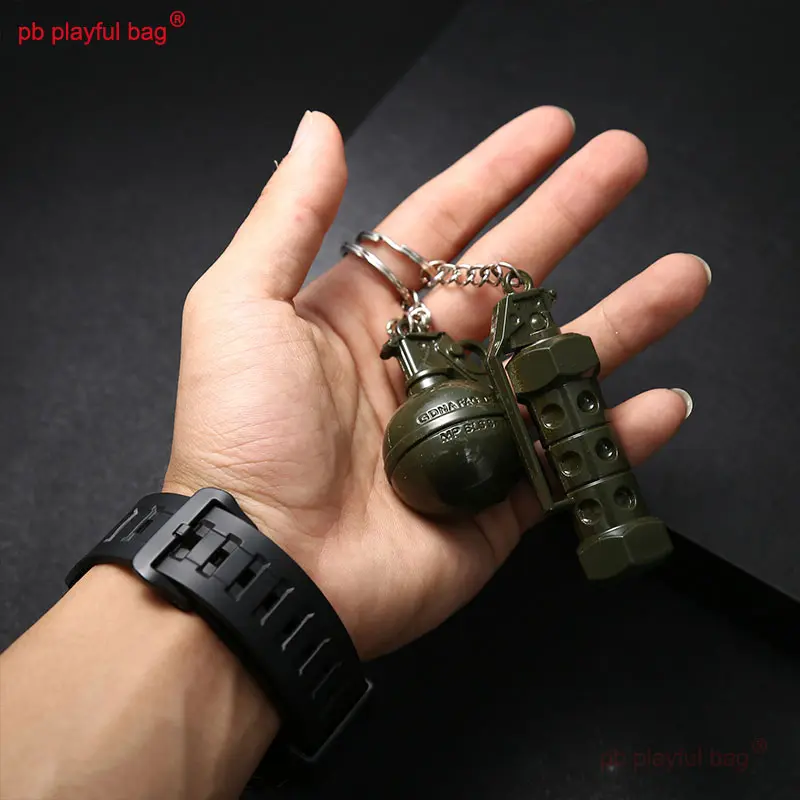 CS Game Tactical Equipment Toy Mini Keychains Frag Grenade Portable Alloy Model Adult Collection Gift Boys' Toys HG290