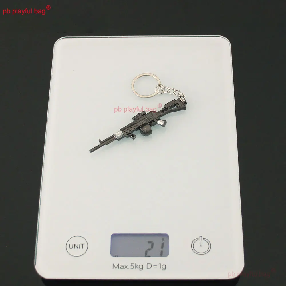 Mini AEK Rifle Model Alloy Gun Keychain Pendant CS Game Weapon Collect Decorative Toys Action Figure Kids Christmas Gifts ZG395
