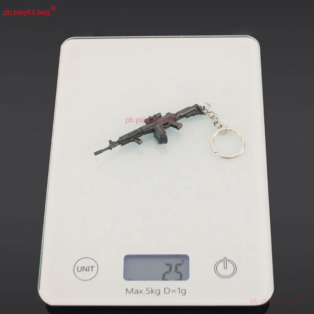 Mini 9cm T03 Rifle Metal Toy Gun Model Keychain Pendant Game Weapon Collect Decorative Action Figure Kids Christmas Gifts ZG396