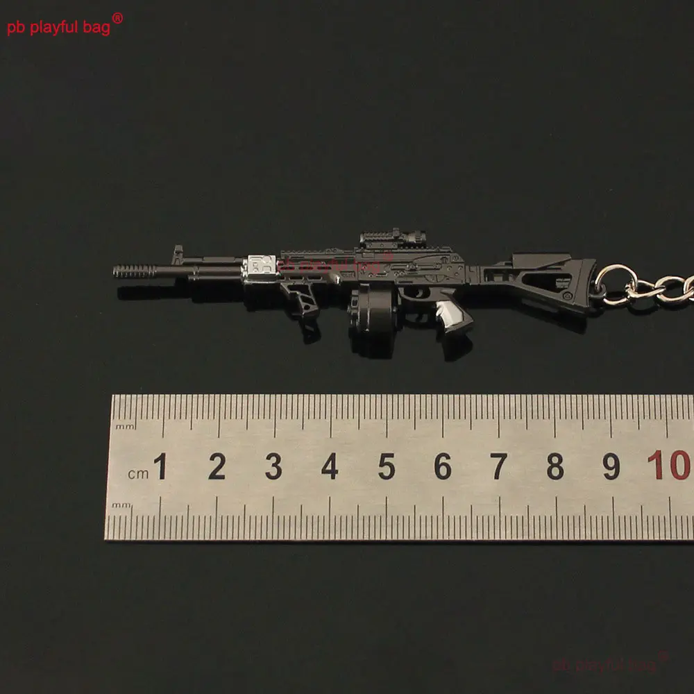 Mini AEK Rifle Model Alloy Gun Keychain Pendant CS Game Weapon Collect Decorative Toys Action Figure Kids Christmas Gifts ZG395