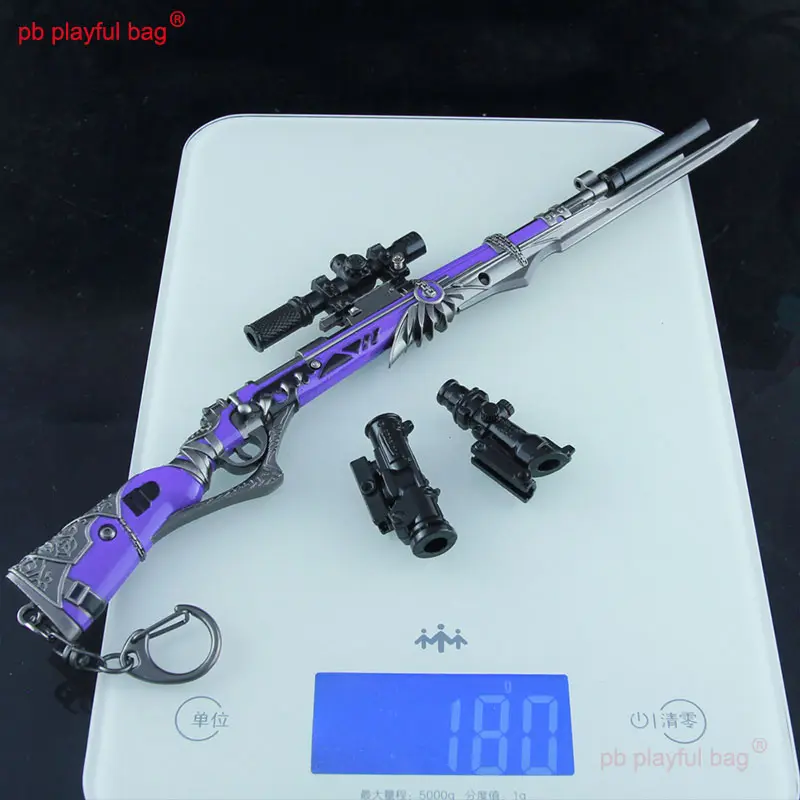 26cm CS Game Decoration Toy Accessories Zinc Alloy 98k M249 Mini Metal Model Keychain Children's Christmas Gifts Toy HG285