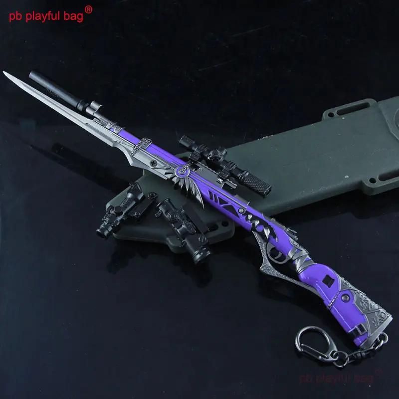 26cm CS Game Decoration Toy Accessories Zinc Alloy 98k M249 Mini Metal Model Keychain Children's Christmas Gifts Toy HG285