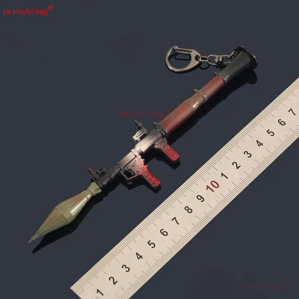 18cm Detachable PRG7 Rocket Launcher Model Alloy Small Gun keychain Toy Pendant Action Figures Children Gifts Decoration HG370