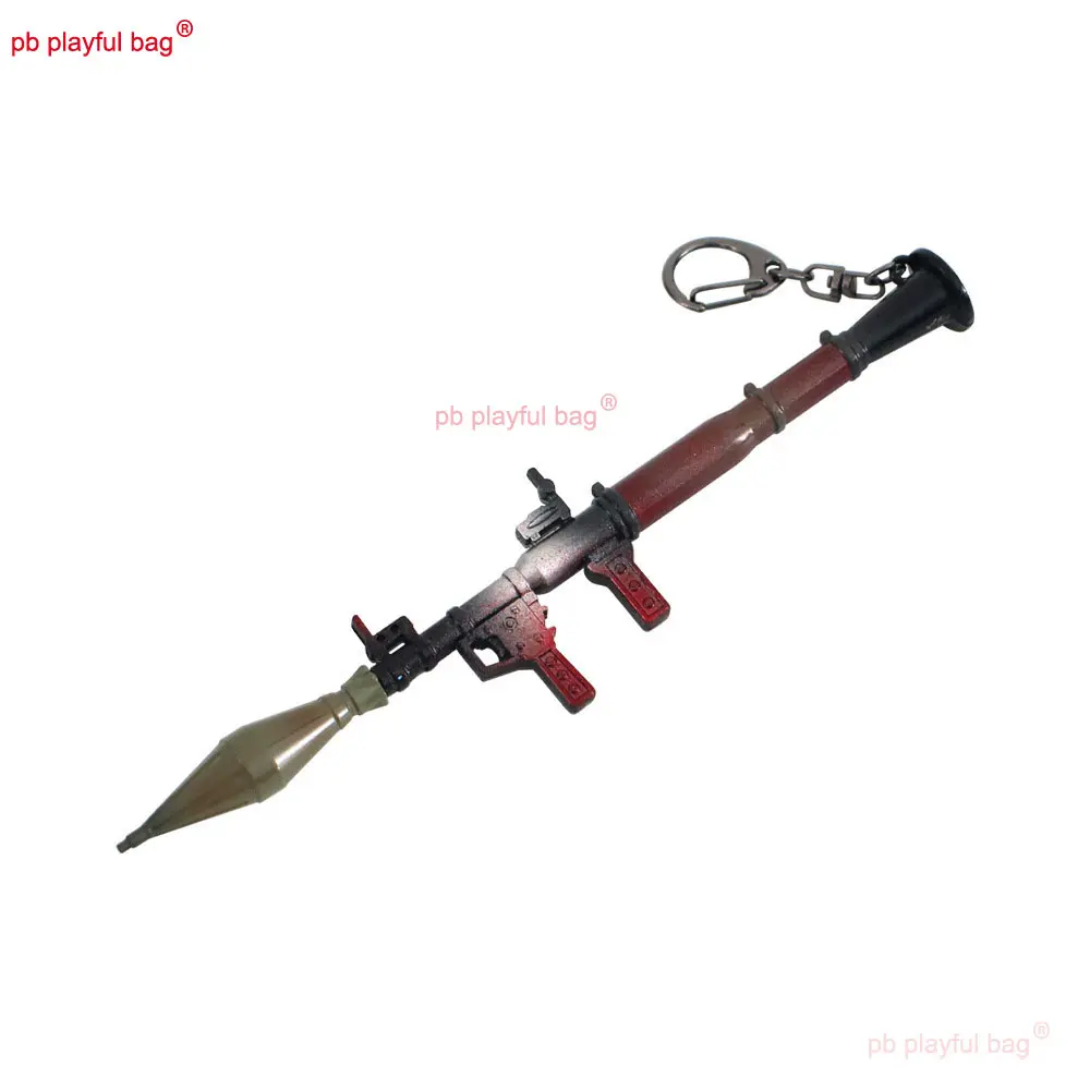 18cm Detachable PRG7 Rocket Launcher Model Alloy Small Gun keychain Toy Pendant Action Figures Children Gifts Decoration HG370