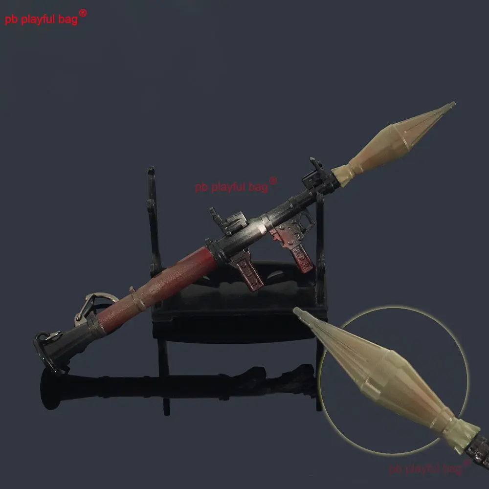18cm Detachable PRG7 Rocket Launcher Model Alloy Small Gun keychain Toy Pendant Action Figures Children Gifts Decoration HG370