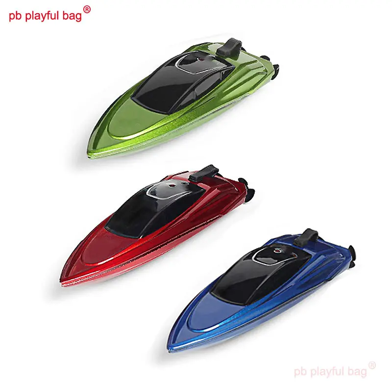 PB Playful Bag 2.4GHz Mini Speed High Speed LED Lights Electric Remote Control Ship Racing Rowing Model Kids Toys Gift VG51