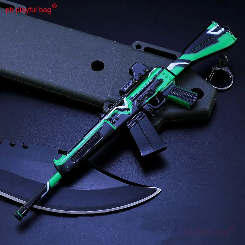 Playful Bag 18CM Weapon Model S12K Metal Toy Gun CS Game Peripheral Keychain Accessories Adult Collection Decorative Gift HG292