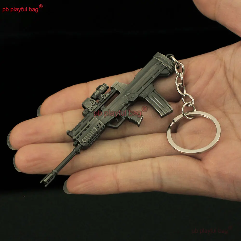 9cm Mini PRICES TYPE97 Metal Toy Gun Model Game Peripheral Keychain Backpack Pendant Decorative Action Figures Kids Gift ZG406