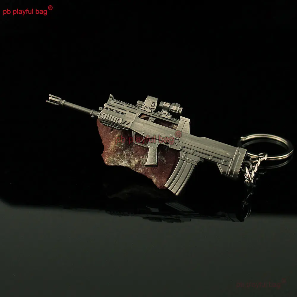 9cm Mini PRICES TYPE97 Metal Toy Gun Model Game Peripheral Keychain Backpack Pendant Decorative Action Figures Kids Gift ZG406
