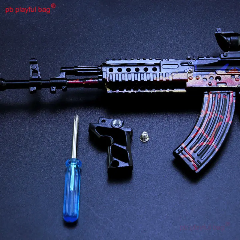 18CM Weapon Model Figures M762 Metal Toy Gun CS Game Peripheral Keychain Accessories Adult Collection Toy Kid Gift HG294
