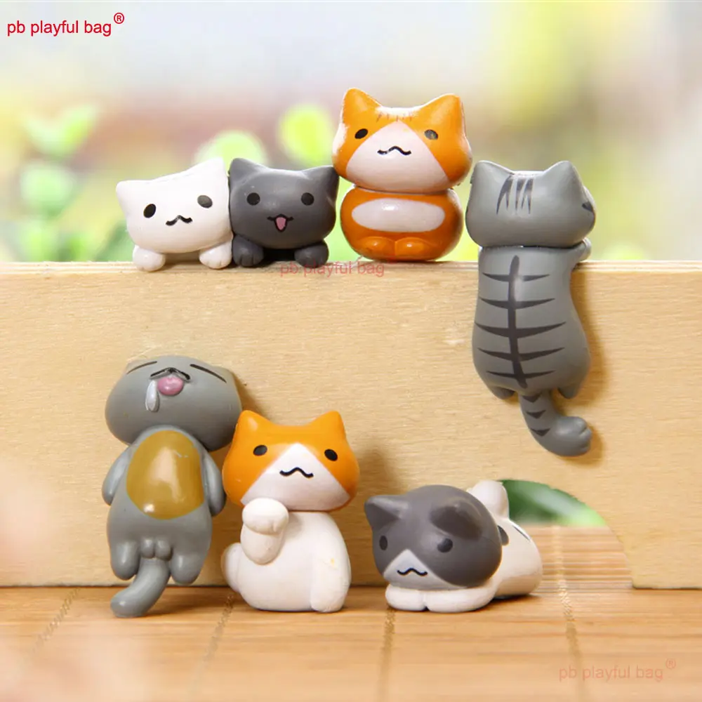 6 Pcs/Set Cute Japanese Cats Action Figure DIY Micro Landscape Bonsai Ornaments Kawaii Doll Kids Toys Gifts Lucky Cat ZG345