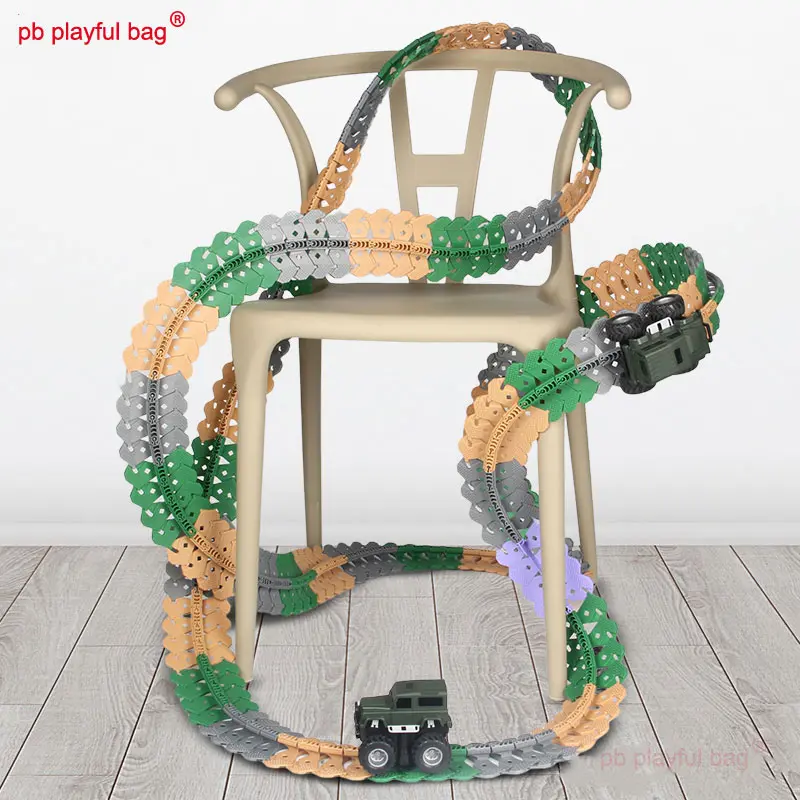Electric Jeep Anti Gravityy DIY Puzzle Building Block Assembly Track Roller Coaster Children's Toy Car Christmas Gift VG49