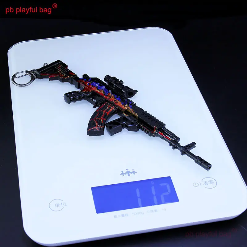18CM Weapon Model Figures M762 Metal Toy Gun CS Game Peripheral Keychain Accessories Adult Collection Toy Kid Gift HG294