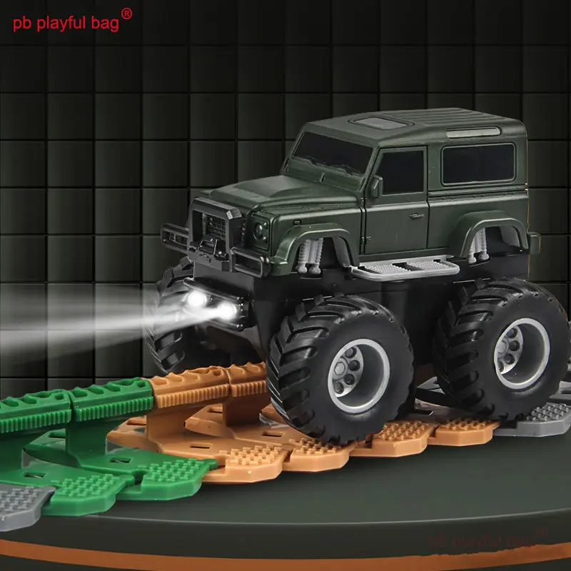 Electric Jeep Anti Gravityy DIY Puzzle Building Block Assembly Track Roller Coaster Children's Toy Car Christmas Gift VG49