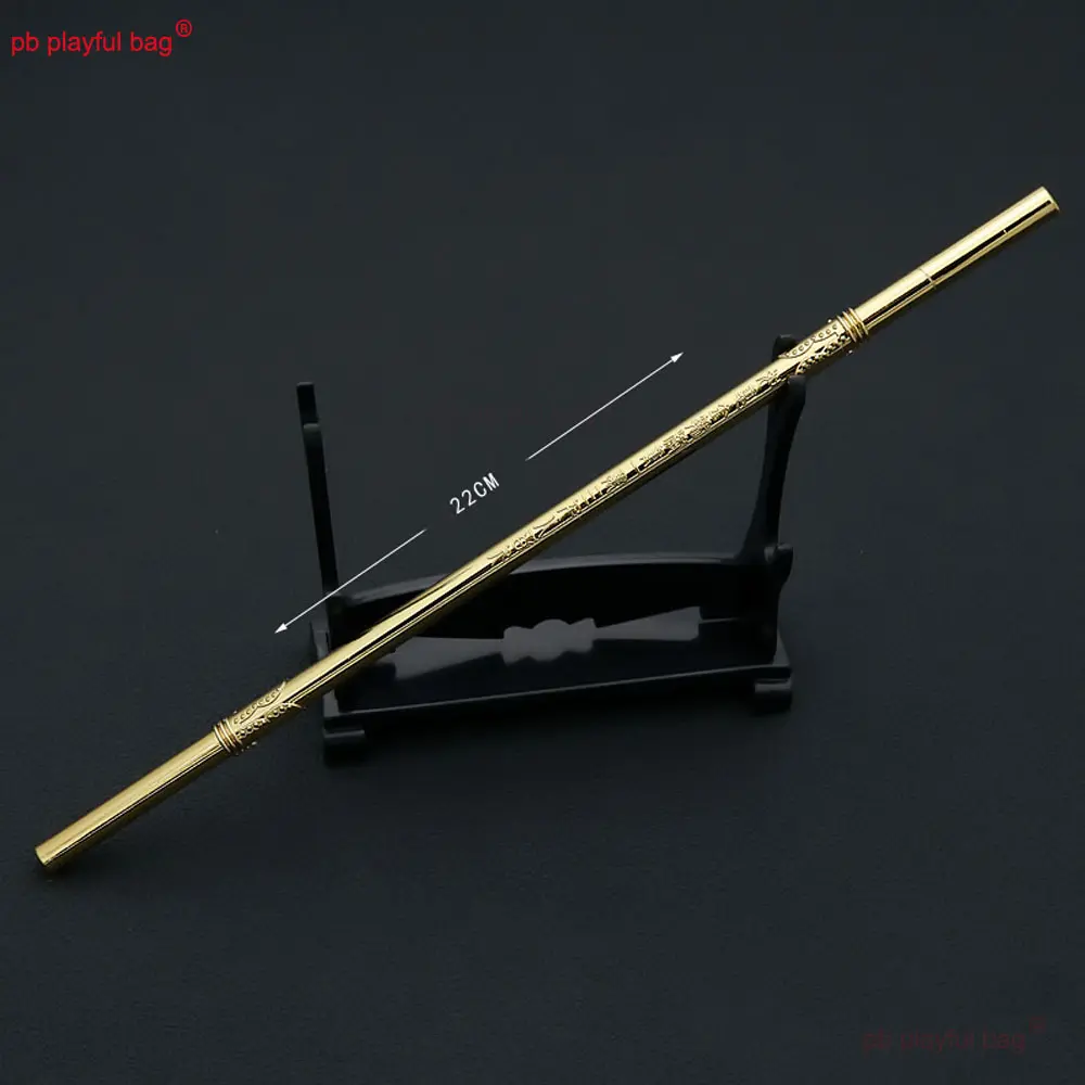 22cm Weapon Model Journey to the West Sun Wukong Monkey Fingertip Rotation Golden Hoop Rod Crafts Release Pressure Toy ZG281