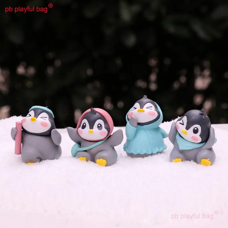 Micro Landscape DIY Action Figure Anime Cute Model Doll Little Penguin Kids Toy Gift Collect PVC Desktop Decorations HG263