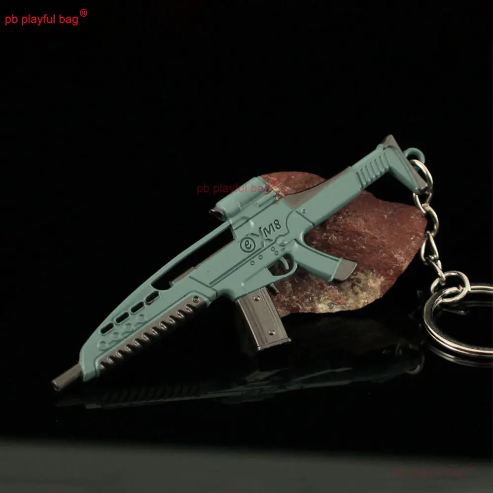 Mini XM8 Alloy Gun Model Keychain Metal Collect Ornaments CS Game Peripheral Props Children's Toys Christmas Gifts ZG371