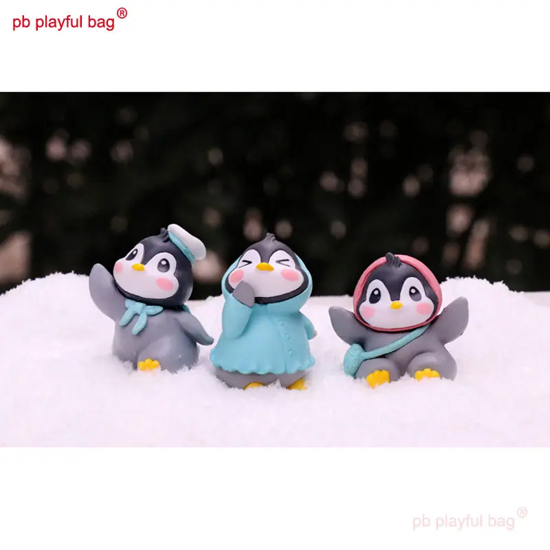 Micro Landscape DIY Action Figure Anime Cute Model Doll Little Penguin Kids Toy Gift Collect PVC Desktop Decorations HG263