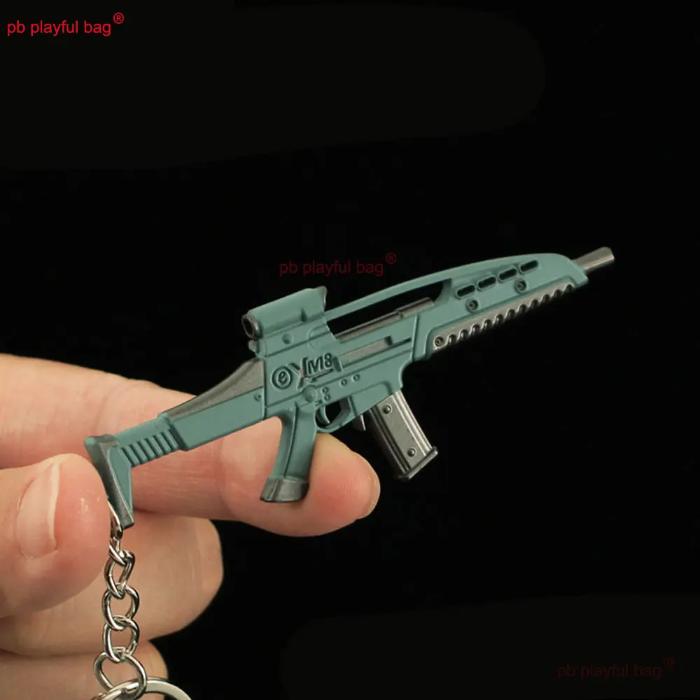 Mini XM8 Alloy Gun Model Keychain Metal Collect Ornaments CS Game Peripheral Props Children's Toys Christmas Gifts ZG371