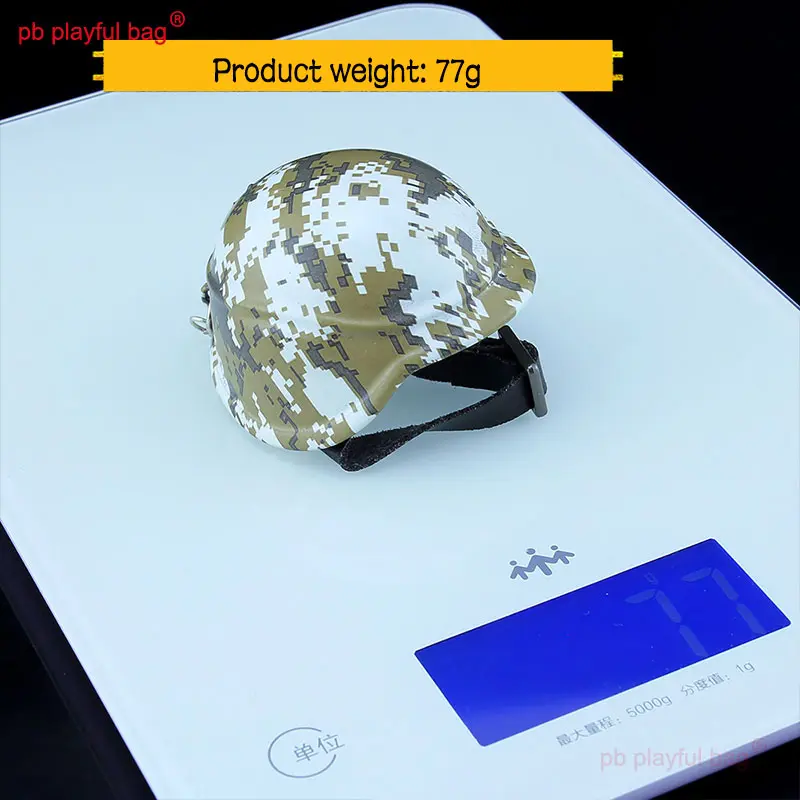 6cm Mini Level 2 Camouflage Helmet Alloy Model CS Game Tactical Equipment Decorative Collect Keychain Children's Gifts HG297