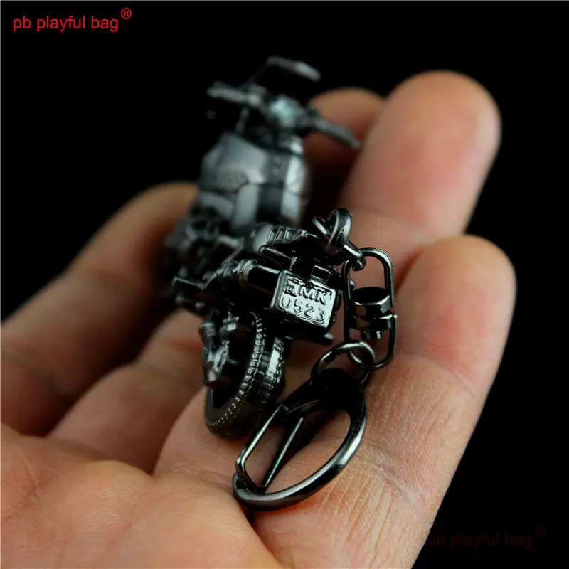 7cm Mini Metal Motorcycle Model Action Figures CS Game Keychain Decorative Death Motorcycle Christmas Gifts Kids Toys HG303
