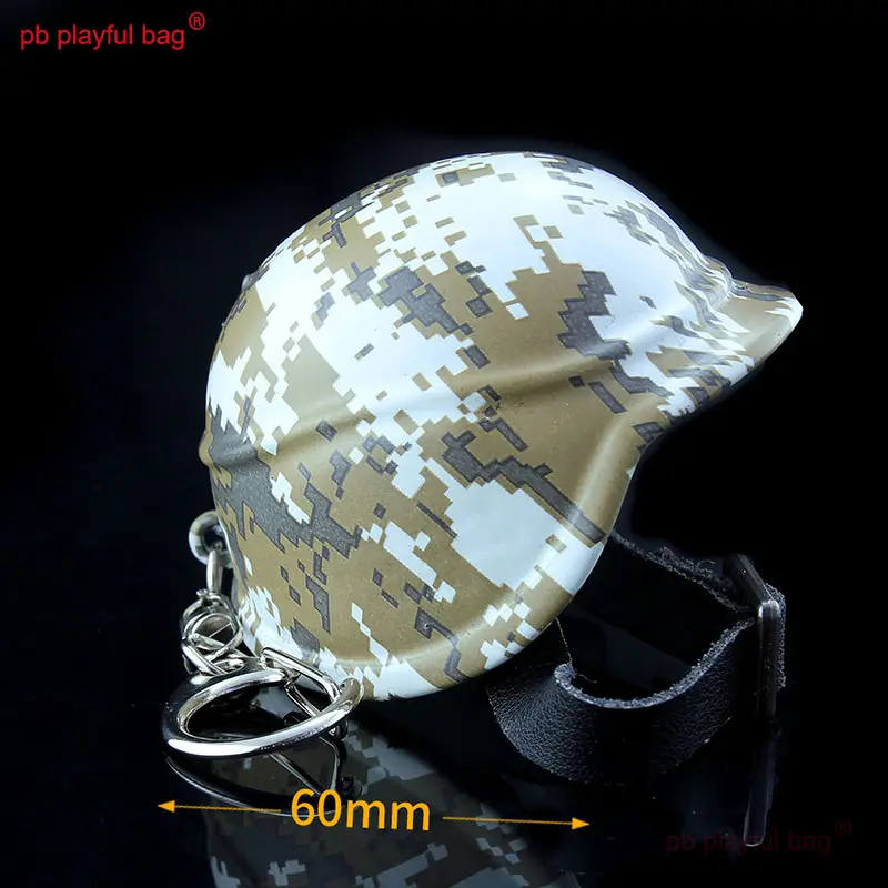 6cm Mini Level 2 Camouflage Helmet Alloy Model CS Game Tactical Equipment Decorative Collect Keychain Children's Gifts HG297