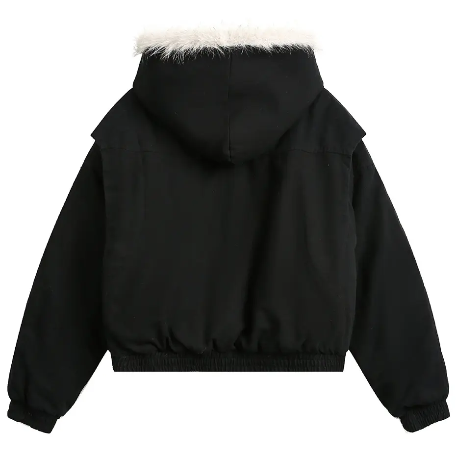 Men's Winter Jackets Padded Coat Thicken Warm Parkas Fur Collar Outwear Streetwear Harajuku Oversized Jacket