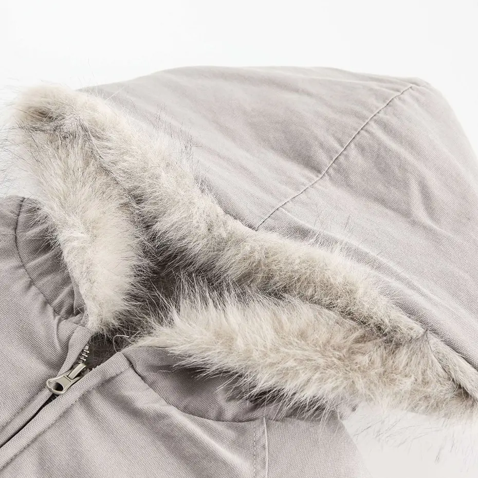 Men's Winter Jackets Padded Coat Thicken Warm Parkas Fur Collar Outwear Streetwear Harajuku Oversized Jacket