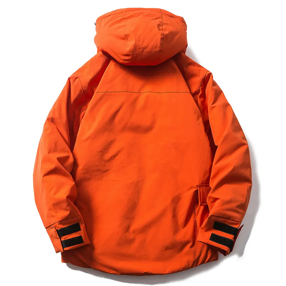 2025 Men Winter Parkas Thick Hooded Jacket Multi Pockets Mask Caps Windbreaker Coat Streetwear Zipper Puffer Jackets Down Coat