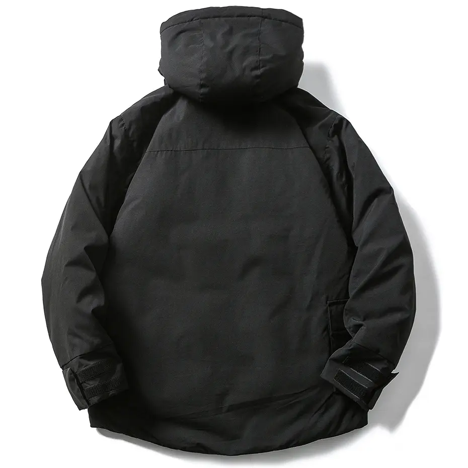2025 Men Winter Parkas Thick Hooded Jacket Multi Pockets Mask Caps Windbreaker Coat Streetwear Zipper Puffer Jackets Down Coat