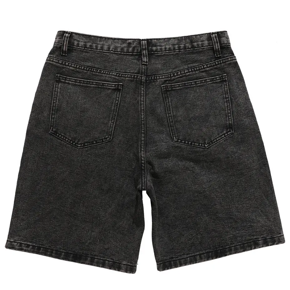 Streetwear Harajuku Denim Shorts 2025 New Men Patchwork Oversized Hip Hop Blue Jeans Shorts Summer Casual Loose Shorts
