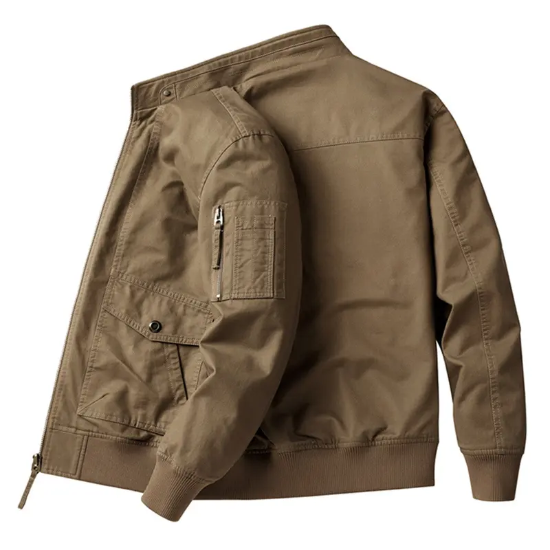 New Autumn Men Multiple Pockets Cargo Jackets Loose Tooling Cargo High Quality Male Cotton Casual Jackets Men's Clothing Size 4X