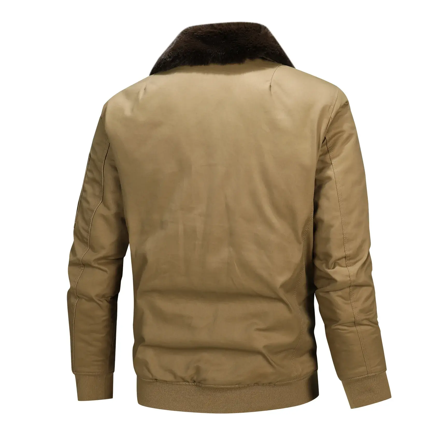 New Winter Men Bomber Jackets Fleece Warm Coats Male Fur Collar Down Jackets Parkas Quality Male Cotton Winter Jackets Clothing