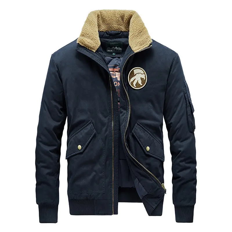 Men Bomber Jackets Multi-pocket Tooling Coats Winter Down Jackets High Quality Male Loose Warm Parkas Outwear Casual Winter Coat