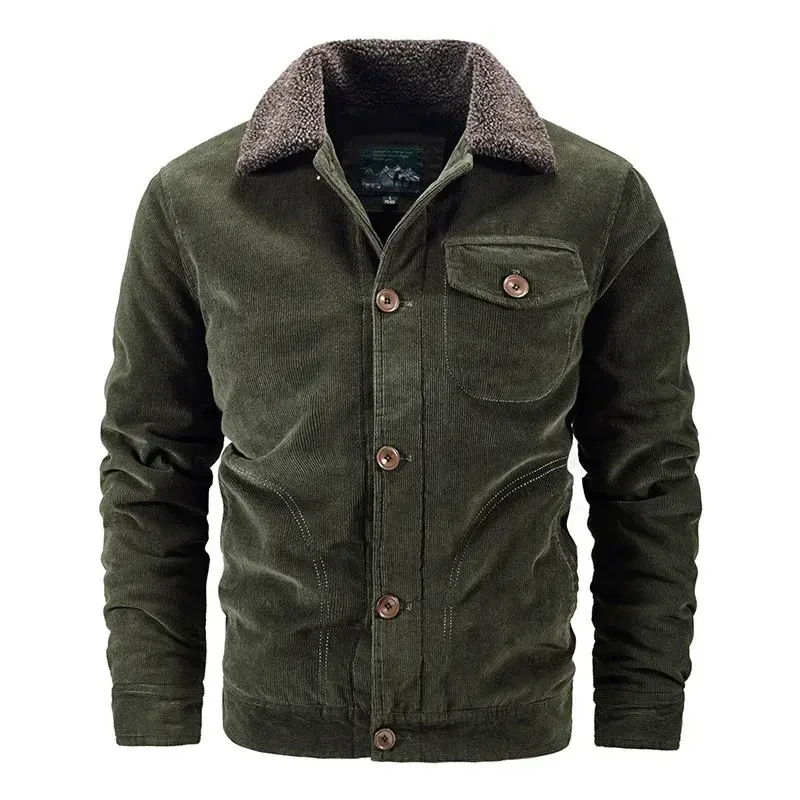 Men Corduroy Winter Coats Slim Down Jackets Warm Parkas Casual Jaquetas New Fashion Male Thicker Outwear Winer Jackets Size 6XL