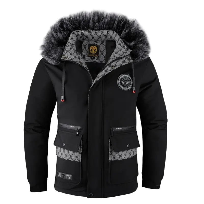New Winter Men Hooded Fur Collar Winter Coats Down Jackets High Quality Male Thicker Warm Parkas Hombre Casual Jackets Size 5XL
