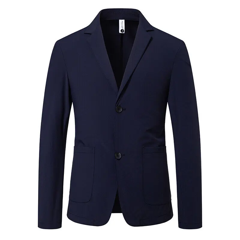 New Summer Men Sunscreen Light and Thin Blazers Jackets Man Solid Business Casual Suits Coats Male Slim Fit Blazers Clothing 4XL