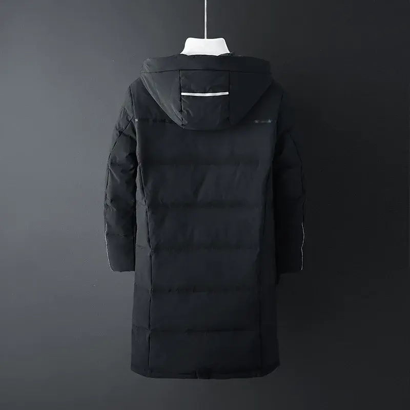 Men Winter Long Down Coats New Male Hooded Casual White Duck Down Jacket Quality Man Outdoor Windproof Warm Jackets Men Clothing