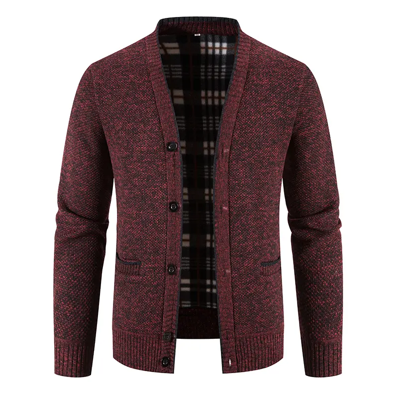 Men Cardigans Sweaters Winter Thicker Warm Cardigan Sweaterscoats  New Male Outwear V-neck Casual Slim Fit Sweaters Size 3XL