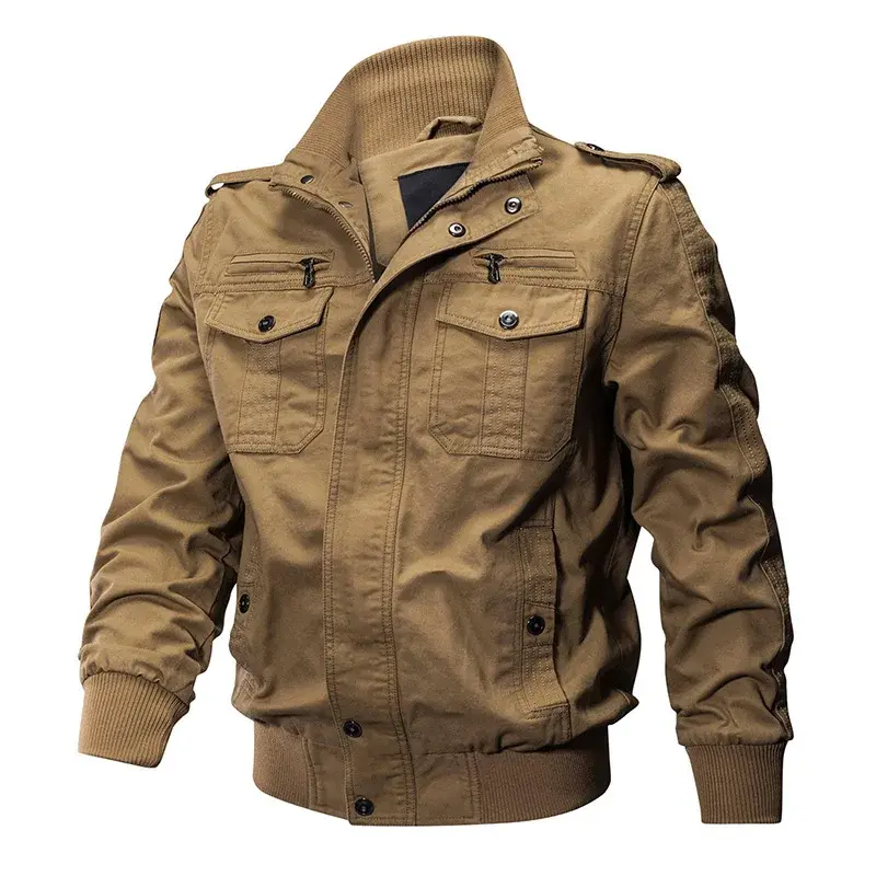 New Autumn Men Multiple Pockets Cargo Jackets High Quality Male Cotton Outdoor Camouflage Casual Coats Tooling Jackets Size 6XL