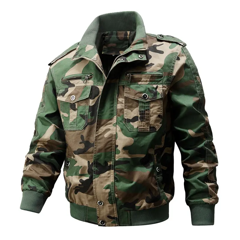 New Autumn Men Multiple Pockets Cargo Jackets High Quality Male Cotton Outdoor Camouflage Casual Coats Tooling Jackets Size 6XL