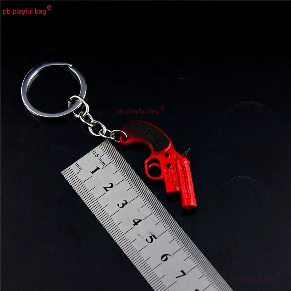 Hot Game Keychain Jewelry Weapon Metal Gun Model M416 AWM 98K Car Key Holders Mini Pendant Kids Toy Christmas Gifts ZG373
